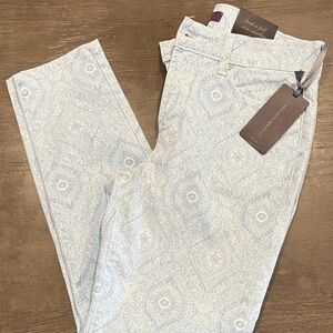 NYDJ Light Blue Paisley Pants
